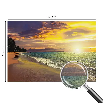 Fotobehang vliesbehang met een strand bij zonsondergang