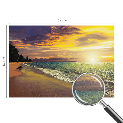 Fotobehang vliesbehang Strand bij zonsondergang