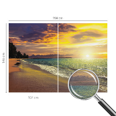 Fotobehang vliesbehang Strand bij zonsondergang