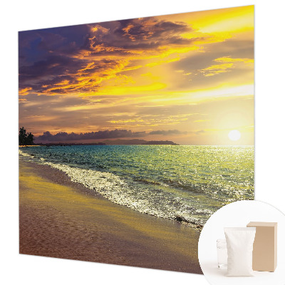 Fotobehang vliesbehang Strand bij zonsondergang