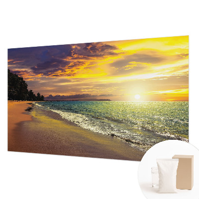 Fotobehang vliesbehang Strand bij zonsondergang