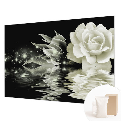 Fotobehang vlies met een lichtgevende roos