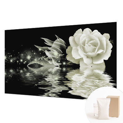 Fotobehang vlies met een lichtgevende roos