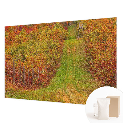 Vlies fotobehang op maat met een herfstkleurig ontwerp