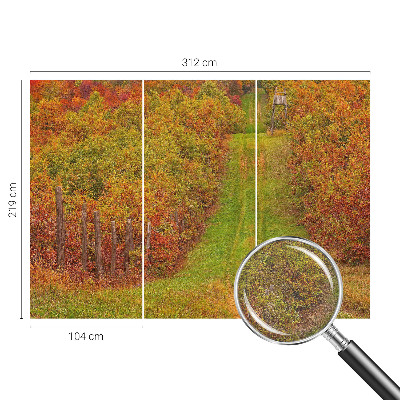Vlies fotobehang op maat met een herfstkleurig ontwerp
