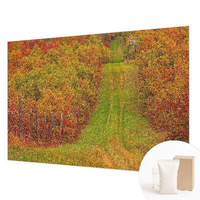 Vlies fotobehang op maat met een herfstkleurig ontwerp