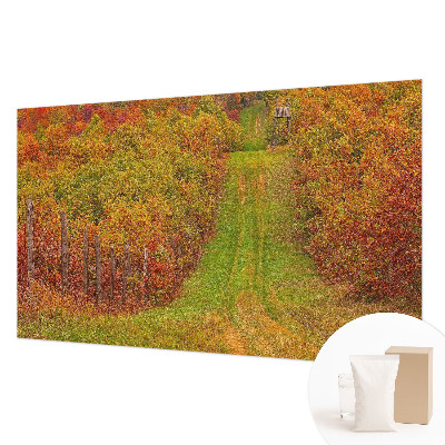 Vlies fotobehang op maat met een herfstkleurig ontwerp