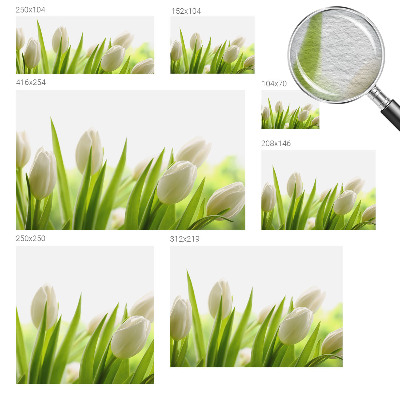 Vlies fotobehang op maat met witte tulpen
