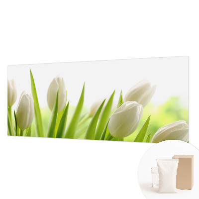 Vlies fotobehang op maat met witte tulpen