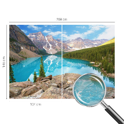 Muur behang Blauw meer