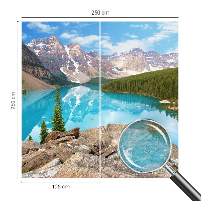 Muur behang Blauw meer