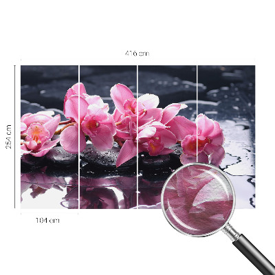 Behang met print Bloemige elegantie