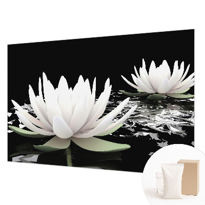 Foto behang op maat met waterbloemenmotief
