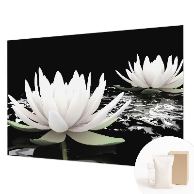 Foto behang op maat met waterbloemenmotief