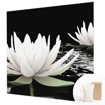 Foto behang op maat met waterbloemenmotief