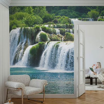 Fotobehang voor slaapkamer met een ontwerp dat natuurlijke harmonie uitstraalt
