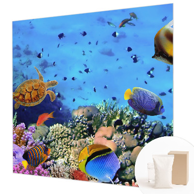 Fotobehang voor de woonkamer met motief van een koraalrif