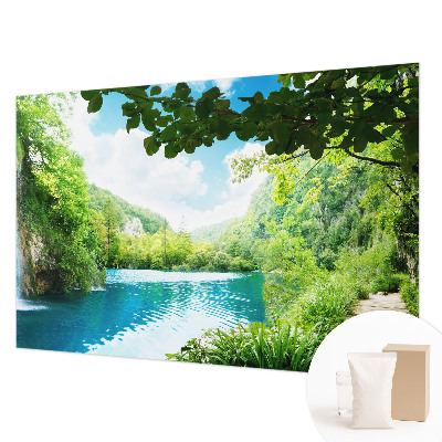 Fotobehang slaapkamer in een natuurlijke oase