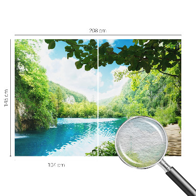 Fotobehang slaapkamer in een natuurlijke oase