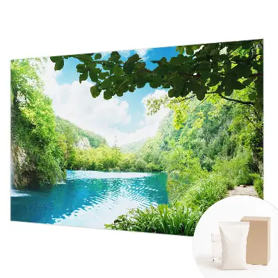 Fotobehang slaapkamer in een natuurlijke oase