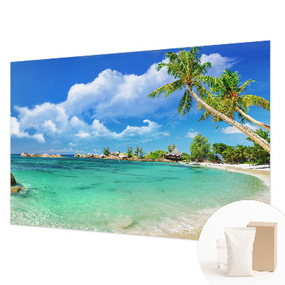 Modern fotobehang met een tropisch paradijsmotief