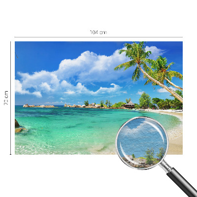 Modern fotobehang met een tropisch paradijsmotief