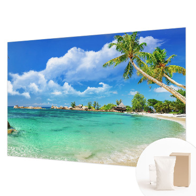 Modern fotobehang met een tropisch paradijsmotief