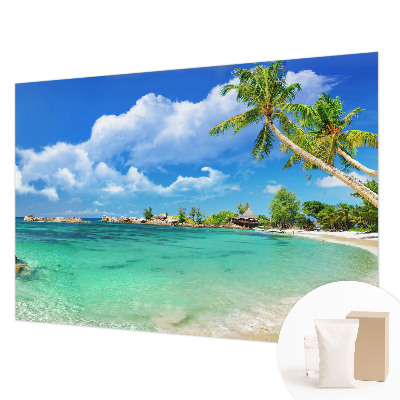 Modern fotobehang met een tropisch paradijsmotief