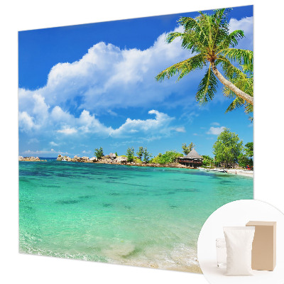Modern fotobehang met een tropisch paradijsmotief