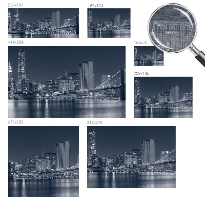 Modern fotobehang voor de woonkamer Nachtstad