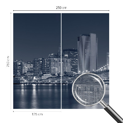 Modern fotobehang voor de woonkamer Nachtstad