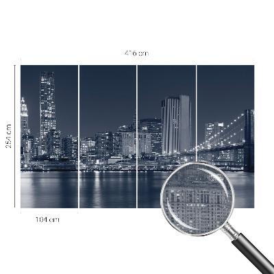 Modern fotobehang voor de woonkamer Nachtstad