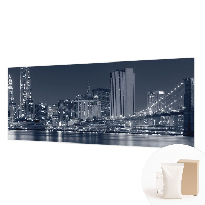 Modern fotobehang voor de woonkamer met nachtstad-motief