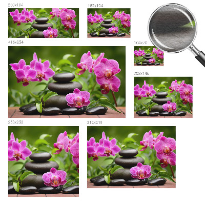 Premium fotobehang Orchideeënstenen