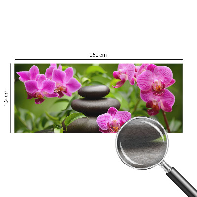 Premium fotobehang met orchideeënstenen-motief