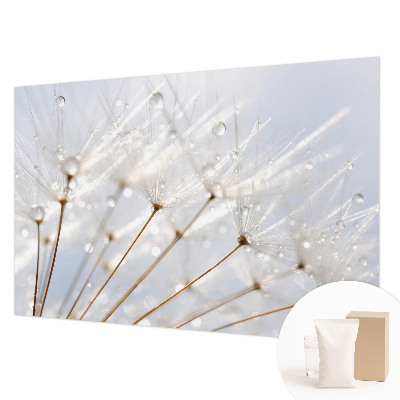 Luxe fotobehang met een roze paardenbloemmotief