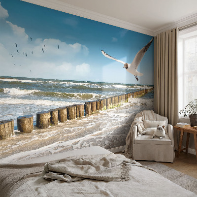 Hoogwaardig fotobehang met een kustlandschap als motief