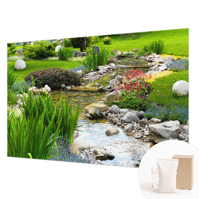 Kwalitatief fotobehang met een idyllische tuinprint