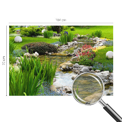 Kwalitatief fotobehang met een idyllische tuinprint