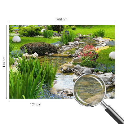 Kwalitatief fotobehang met een idyllische tuinprint