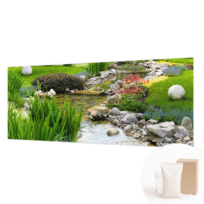 Kwalitatief fotobehang met een idyllische tuinprint
