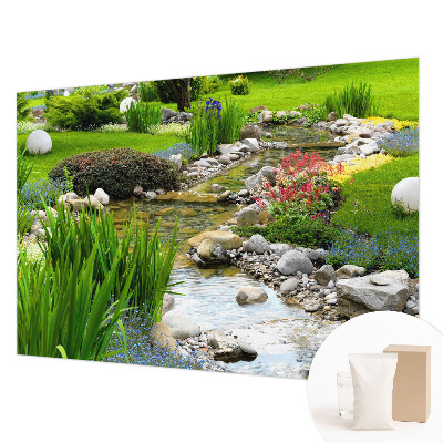 Kwalitatief fotobehang met een idyllische tuinprint