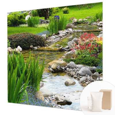 Kwalitatief fotobehang met een idyllische tuinprint