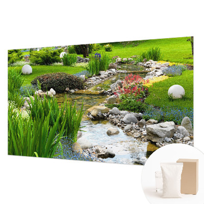 Kwalitatief fotobehang met een idyllische tuinprint