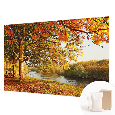 Vlies fotobehang met een herfstig kustlandschap