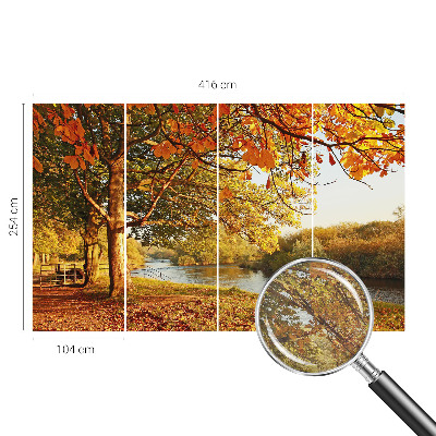 Vlies fotobehang met een herfstig kustlandschap