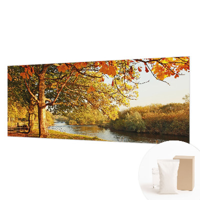 Vlies fotobehang met een herfstig kustlandschap