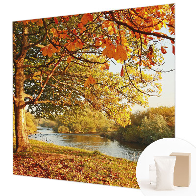 Vlies fotobehang met een herfstig kustlandschap