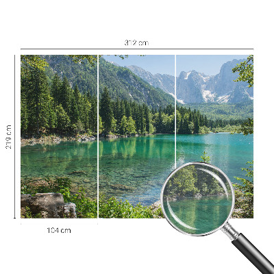 Muur behang Groen meer