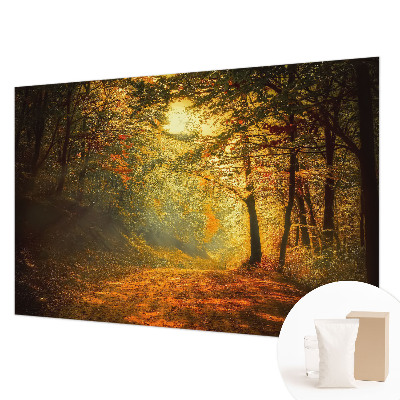 Behang met print met een herfstlandschap als motief